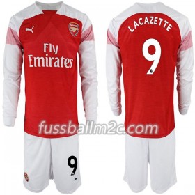 Fußballtrikots Arsenal Alexandre Lacazette 9 Kinder Heim Trikotsatz 2018-2019 Langarm